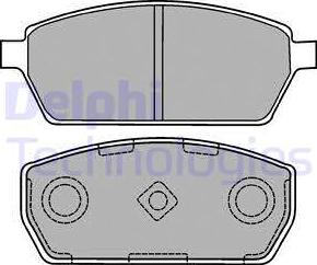 Delphi LP1430 - Тормозные колодки, дисковые, комплект autospares.lv