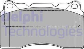 Delphi LP1422 - Тормозные колодки, дисковые, комплект autospares.lv