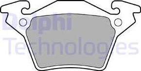 Delphi LP1471 - Тормозные колодки, дисковые, комплект autospares.lv