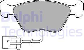 Delphi LP1598 - Тормозные колодки, дисковые, комплект autospares.lv