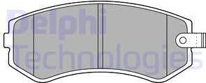 Delphi LP1544 - Тормозные колодки, дисковые, комплект autospares.lv