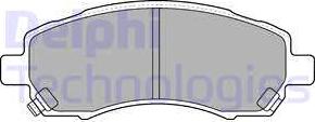 Delphi LP1545 - Тормозные колодки, дисковые, комплект autospares.lv