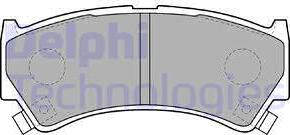 Delphi LP1548 - Тормозные колодки, дисковые, комплект autospares.lv