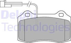 Delphi LP1543 - Тормозные колодки, дисковые, комплект autospares.lv