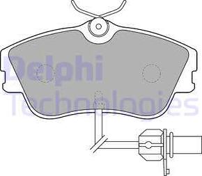 Delphi LP1542 - Тормозные колодки, дисковые, комплект autospares.lv