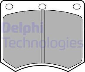 Delphi LP154 - Тормозные колодки, дисковые, комплект autospares.lv