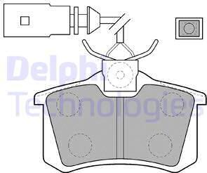 Delphi LP1556 - Тормозные колодки, дисковые, комплект autospares.lv