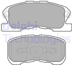 Delphi LP1551 - Тормозные колодки, дисковые, комплект autospares.lv