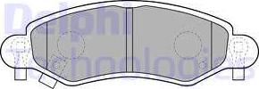 Delphi LP1500 - Тормозные колодки, дисковые, комплект autospares.lv