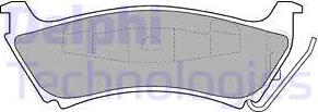 Delphi LP1501 - Тормозные колодки, дисковые, комплект autospares.lv