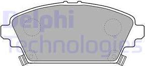 Delphi LP1503 - Тормозные колодки, дисковые, комплект autospares.lv