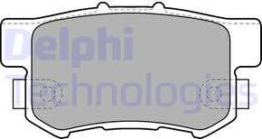 Delphi LP1507 - Тормозные колодки, дисковые, комплект autospares.lv