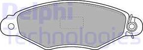 Delphi LP1519 - Тормозные колодки, дисковые, комплект autospares.lv