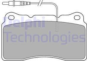 Delphi LP1516 - Тормозные колодки, дисковые, комплект autospares.lv