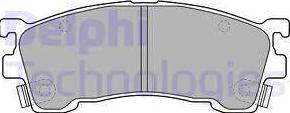 Delphi LP1518 - Тормозные колодки, дисковые, комплект autospares.lv