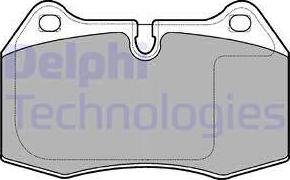 Delphi LP1584-18B1 - Тормозные колодки, дисковые, комплект autospares.lv