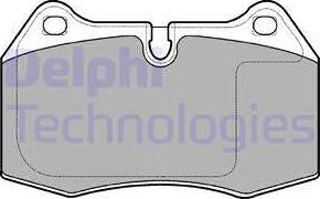 Delphi LP1584 - Тормозные колодки, дисковые, комплект autospares.lv