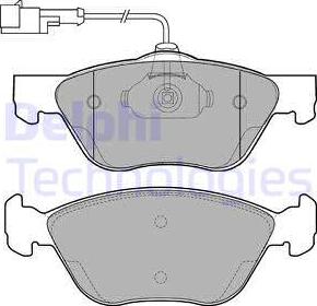 Delphi LP1587 - Тормозные колодки, дисковые, комплект autospares.lv