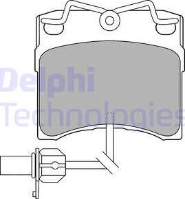 Delphi LP1535 - Тормозные колодки, дисковые, комплект autospares.lv