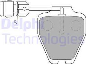 Delphi LP1530 - Тормозные колодки, дисковые, комплект autospares.lv