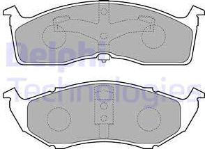 Delphi LP1531 - Тормозные колодки, дисковые, комплект autospares.lv