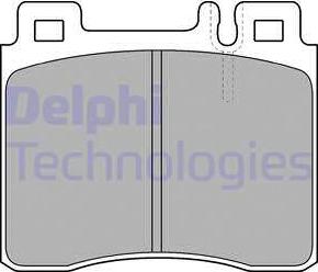 Delphi LP1538 - Тормозные колодки, дисковые, комплект autospares.lv