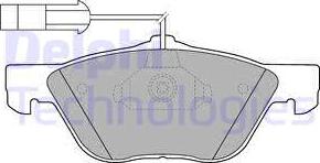 Delphi LP1537 - Тормозные колодки, дисковые, комплект autospares.lv