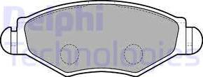 Delphi LP1699 - Тормозные колодки, дисковые, комплект autospares.lv