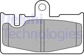 Delphi LP1690 - Тормозные колодки, дисковые, комплект autospares.lv