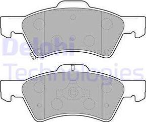 Delphi LP1693 - Тормозные колодки, дисковые, комплект autospares.lv