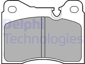 Delphi LP164 - Тормозные колодки, дисковые, комплект autospares.lv