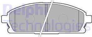 Delphi LP1659-18B1 - Тормозные колодки, дисковые, комплект autospares.lv