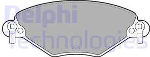 Delphi LP1654 - Тормозные колодки, дисковые, комплект autospares.lv
