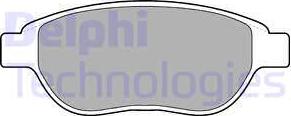 Delphi LP1653 - Тормозные колодки, дисковые, комплект autospares.lv