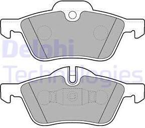 Delphi LP1657-18B1 - Тормозные колодки, дисковые, комплект autospares.lv