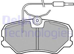 Delphi LP1606 - Тормозные колодки, дисковые, комплект autospares.lv