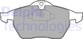 Delphi LP1600 - Тормозные колодки, дисковые, комплект autospares.lv