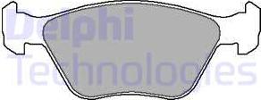 Delphi LP1602 - Тормозные колодки, дисковые, комплект autospares.lv