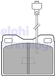Delphi LP160 - Тормозные колодки, дисковые, комплект autospares.lv