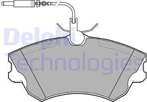 Delphi LP1614 - Тормозные колодки, дисковые, комплект autospares.lv