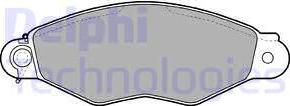 Delphi LP1610 - Тормозные колодки, дисковые, комплект autospares.lv