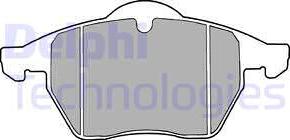 Delphi LP1613 - Тормозные колодки, дисковые, комплект autospares.lv