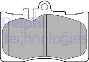 Delphi LP1689 - Тормозные колодки, дисковые, комплект autospares.lv