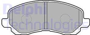Delphi LP1684 - Тормозные колодки, дисковые, комплект autospares.lv