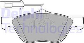 Delphi LP1686 - Тормозные колодки, дисковые, комплект autospares.lv