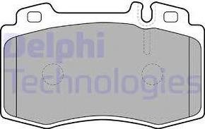 Delphi LP1688 - Тормозные колодки, дисковые, комплект autospares.lv