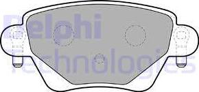 Delphi LP1682 - Тормозные колодки, дисковые, комплект autospares.lv