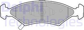 Delphi LP1630 - Тормозные колодки, дисковые, комплект autospares.lv