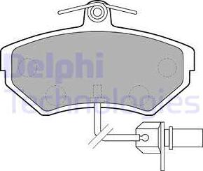 Delphi LP1631 - Тормозные колодки, дисковые, комплект autospares.lv
