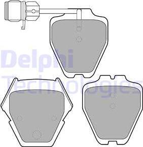 Delphi LP1633 - Тормозные колодки, дисковые, комплект autospares.lv